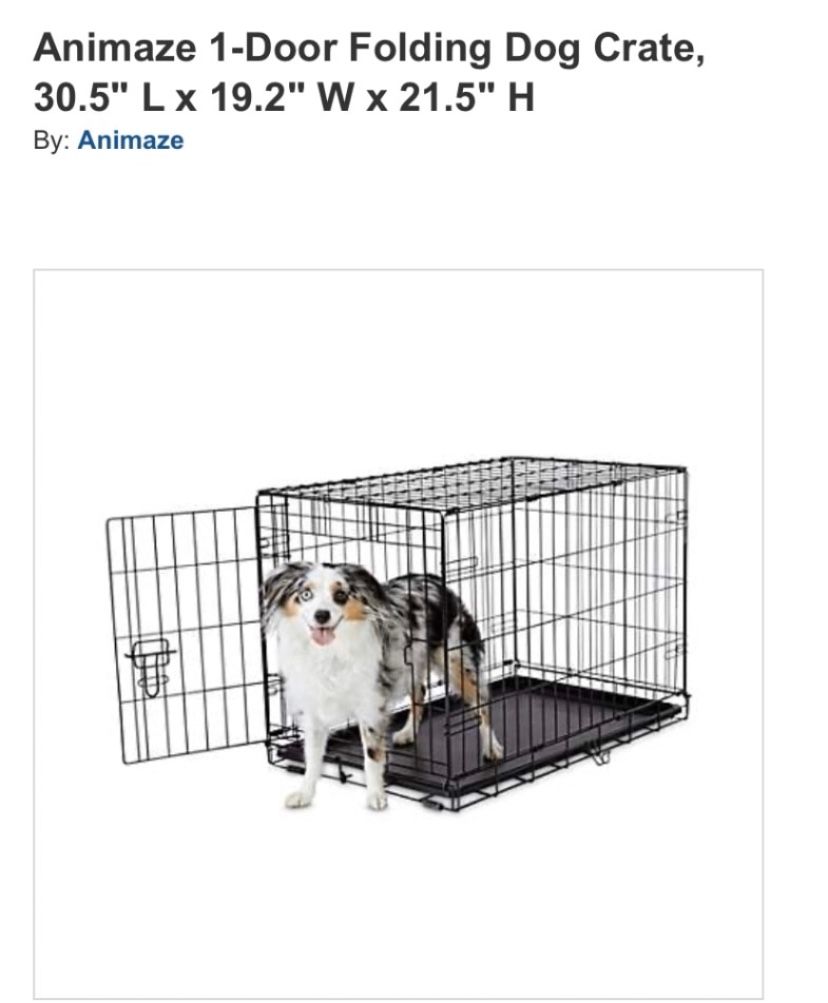 Folding dog crate