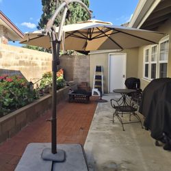 11 Feet Size Umbreala Whit  Solar Leed Ligths