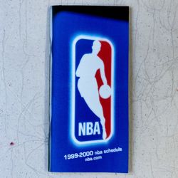‘99-‘00 NBA Season Schedule Booklet Shaquille O'Neal MVP Season