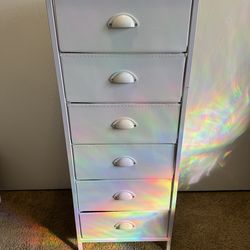 Fabric dresser (all white, rainbow effect is from window) - $40 OBO