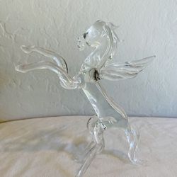 vintage glass pegasus horse