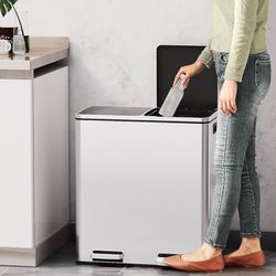 Stainless Steel Dual Trash Can