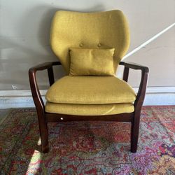 George Oliver Mid-Century Modern Club Chair – Mustard Yellow