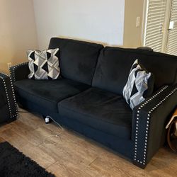 Black sofa set 