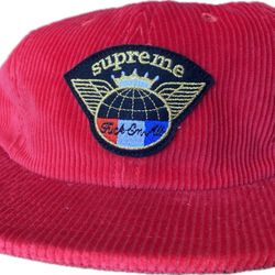 Supreme Global Corduroy 6-Panel FW17 Red Supreme New York Rare New