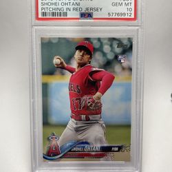PSA 10 2018 Topps Update Shohei Ohtani #US1 RC Rookie 🔥 IN PERFECT MINT SLAB
