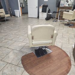 Beige salon chairs