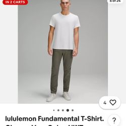 lululemon Fundamental T-Shirt Size M Color WHT