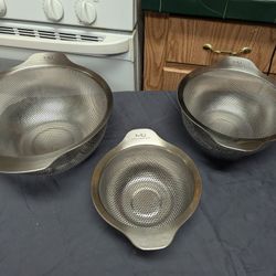 3-pc MiU stainless steel colander set