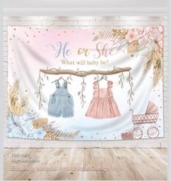 Gender reveal backdrop