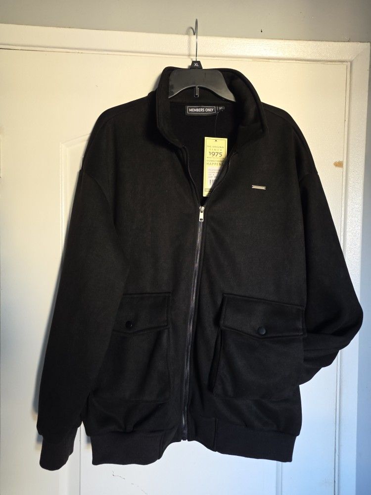 Men's Members Only Faux Suede Shearling Jacket XL Chamarra