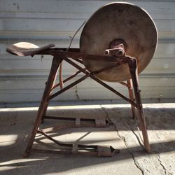 Antique Grinding Stone Pedal Powered

Wheel W/Seat