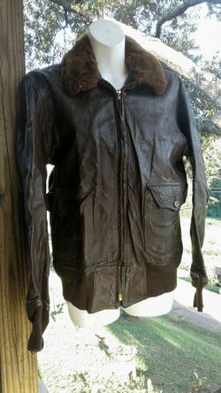 WWll US NAVY Goat skin FLIGHT Jacket Rare WILLIS AND GEIGER