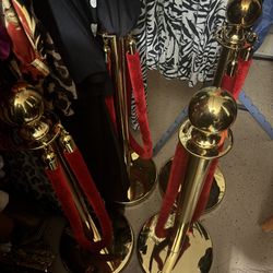 6 Gold Metal Posts 