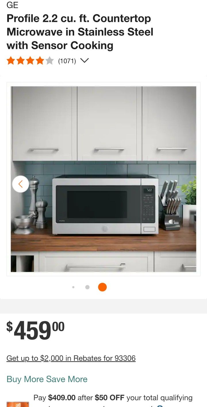GE Profile 2.2 Cu. Ft. Countertop Microwave