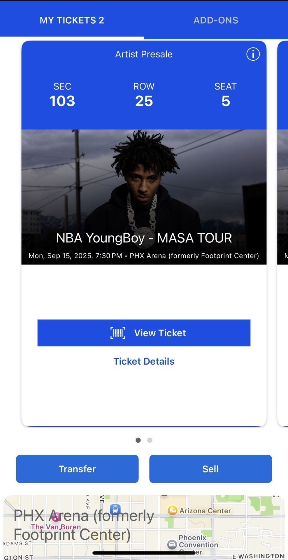 NBA Young boy Tickets