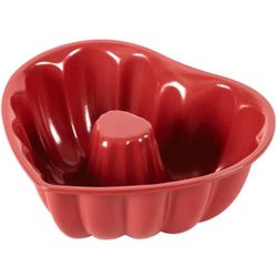 ⭐ 8” Red Heart-Shaped Non-Stick Fluted Tube Pan + 24-Piece Heart Icing Decorations, Cake Baking, New!