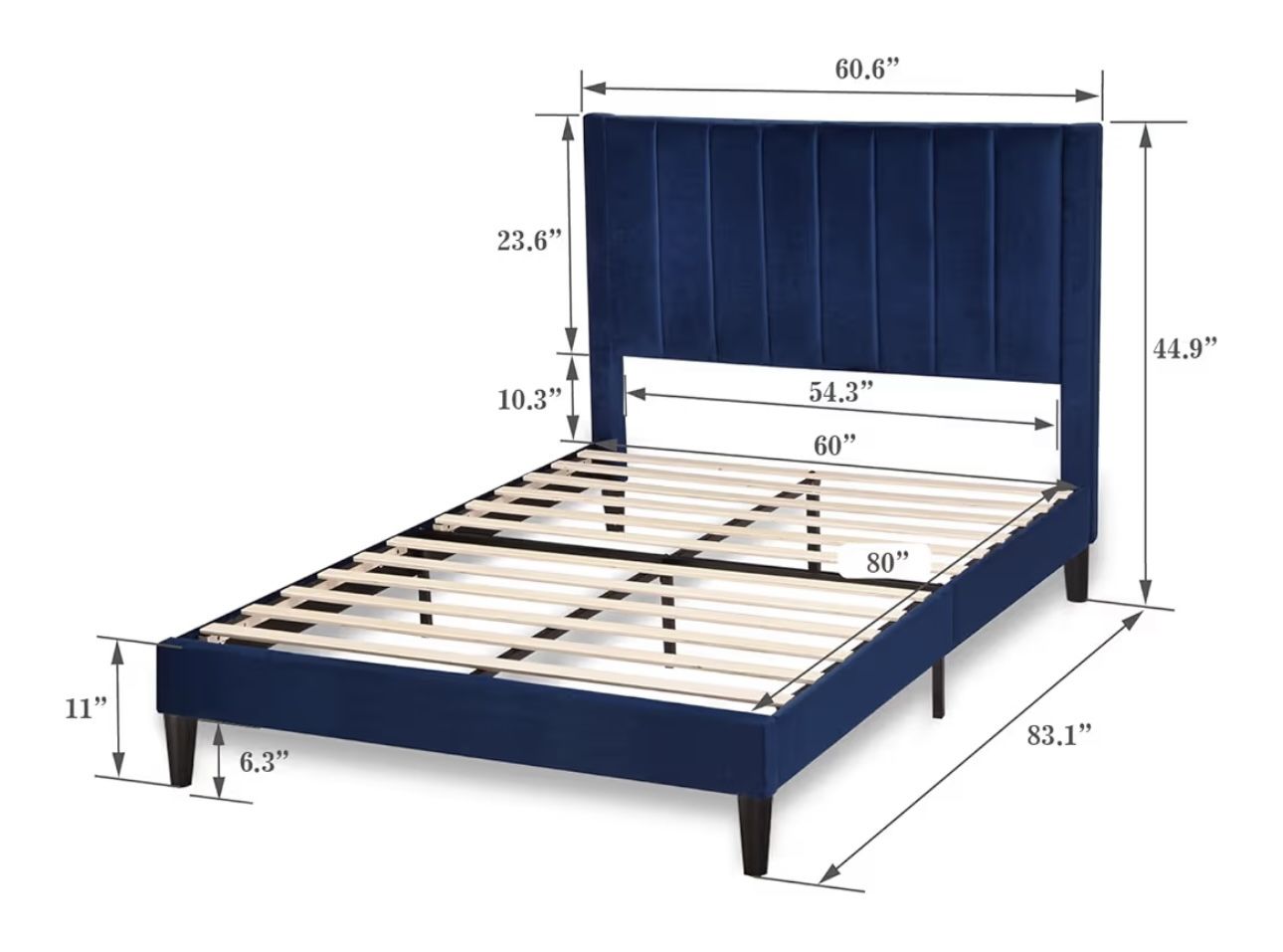 Queen Bed Frame & Desk For Sale 