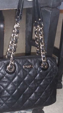 KATE SPADE Maryanne Quilted Leather Tote Handbag Chain Mulberry Street

