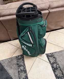 Green golf caddy