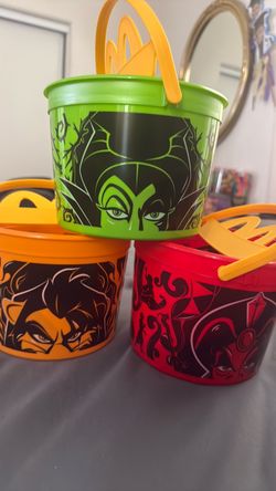 McDonald's Disney Villains Halloween Buckets Set of 3