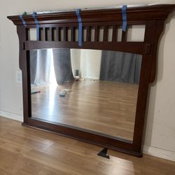Dresser Mirrored Headboard Vanity Mirror  Hardware Included