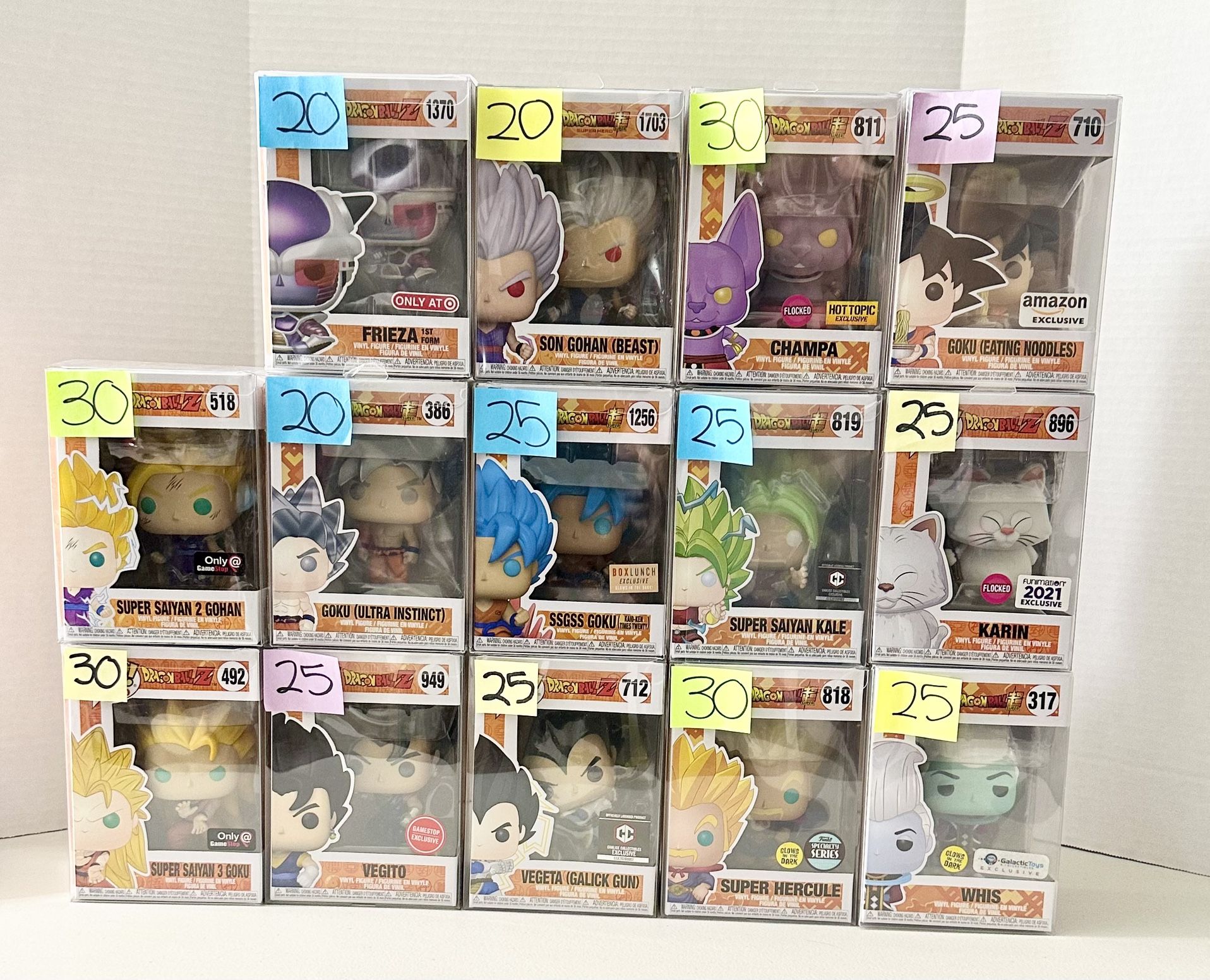 DRAGON BALL Z FUNKO POPS FOR SALE