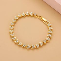 Gold Heart Shaped Bracelet