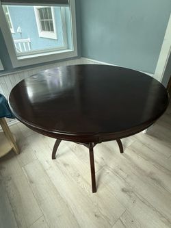 47” solid wood dining table with chairs