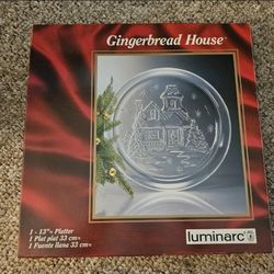 Luminarc Christmas Gingerbread House 13" Platter
