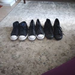 Three Pairs Converse All stars Chuck Taylor Sneakers