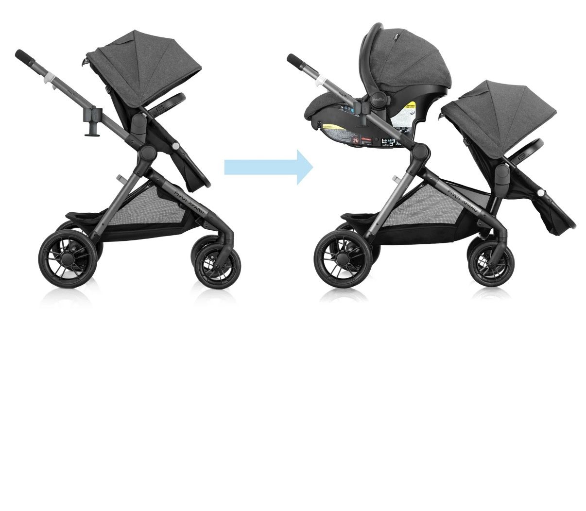 all terrain travel stroller Thule Spring 2 Compact All-Terrain + Bassinet Bundle Style:Pochacco Amazon Evenflo Rain Cover Large 8 inch rugged #the-pack-leopard-black