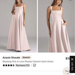 Azazie blushing pink dress size 12