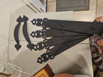 Garage Magnet Decor handle hinges black 6 piece
