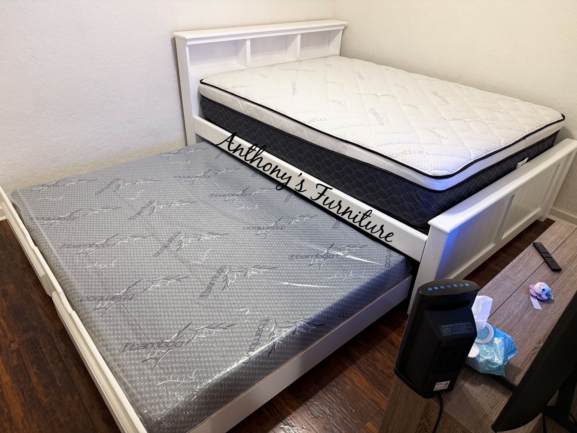 New Queen Bed With Full Trundle And Mattress