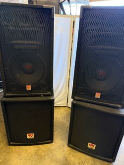 Rockville PA Speaker and Subwoofer Set and Rockville power mixer
