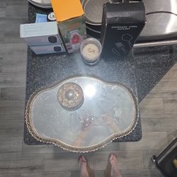 Silver Plated Mirror Tray 