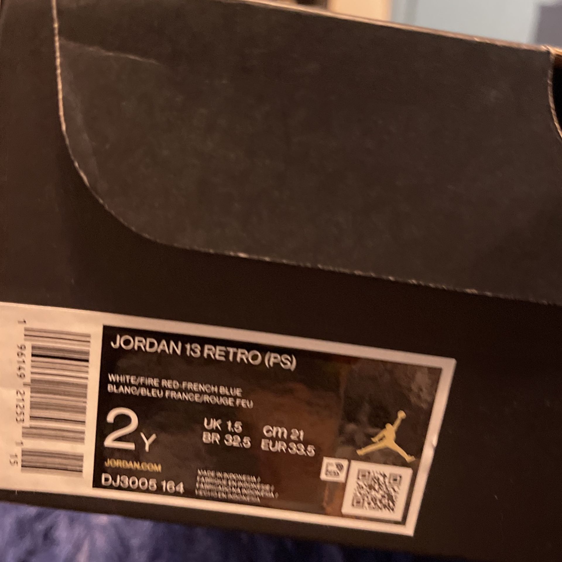 Jordan Retro 13s French blues Size 2Y $110