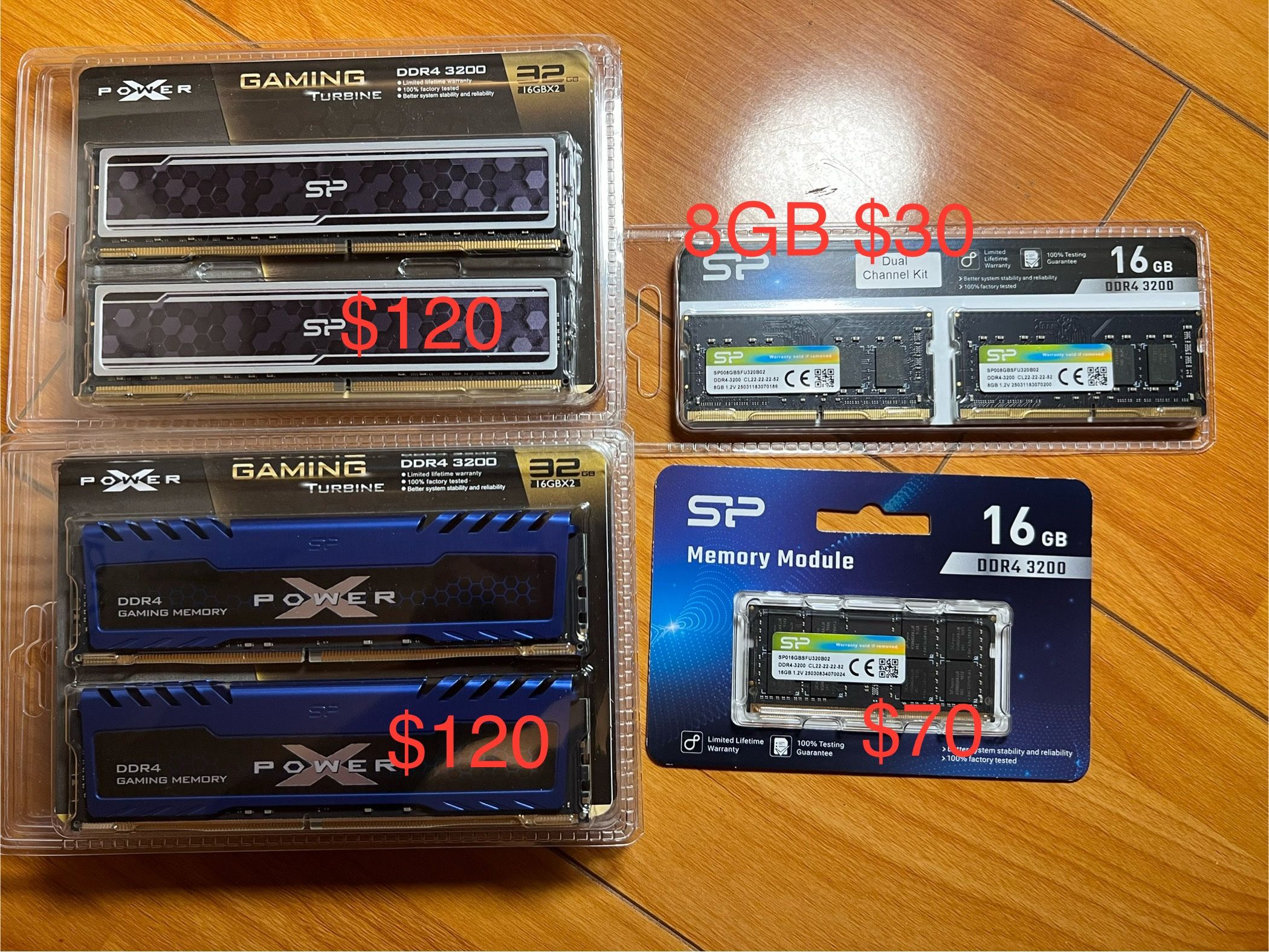 Brand New DDR4 Laptop/desktop Rams 