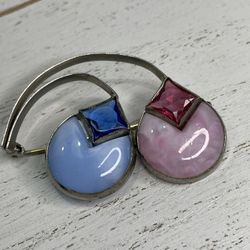 Vintage Glass Brooch 