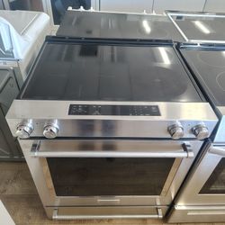 Kitchen Aid Stainless Steel Eléctric Oven Control With Vonvention In Excellent Working Condition 