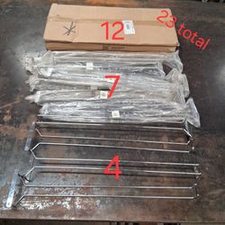Chrome stemmed glassware hanging holders