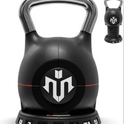 Mikolo Kettlebell, 7-in-1 Adjustable Kettlebell with 7 Weight Levels ,3.5-22.5lbs, Die-Cast Aluminum and ABS Material, Quick Adjustment Weights with S