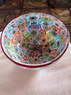 Beautiful Handcrafted Murano Style Glass Bowl