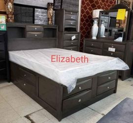 Bedroom Set $80 Down Payment Bed Frame Dresser Mirror Nightstand Chest Mattress 