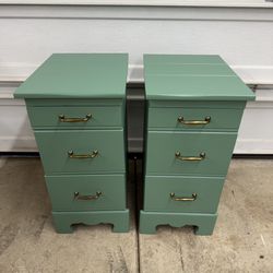 Green 3 Drawer Nightstands