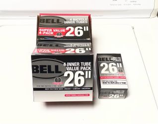 NEW 9-Pack Bell 26" Standard Bicycle Inner Tubes Bike Tube Fits Widths x1.75" - 2.25" Cruiser Comfort Mountain bicycles valve valves