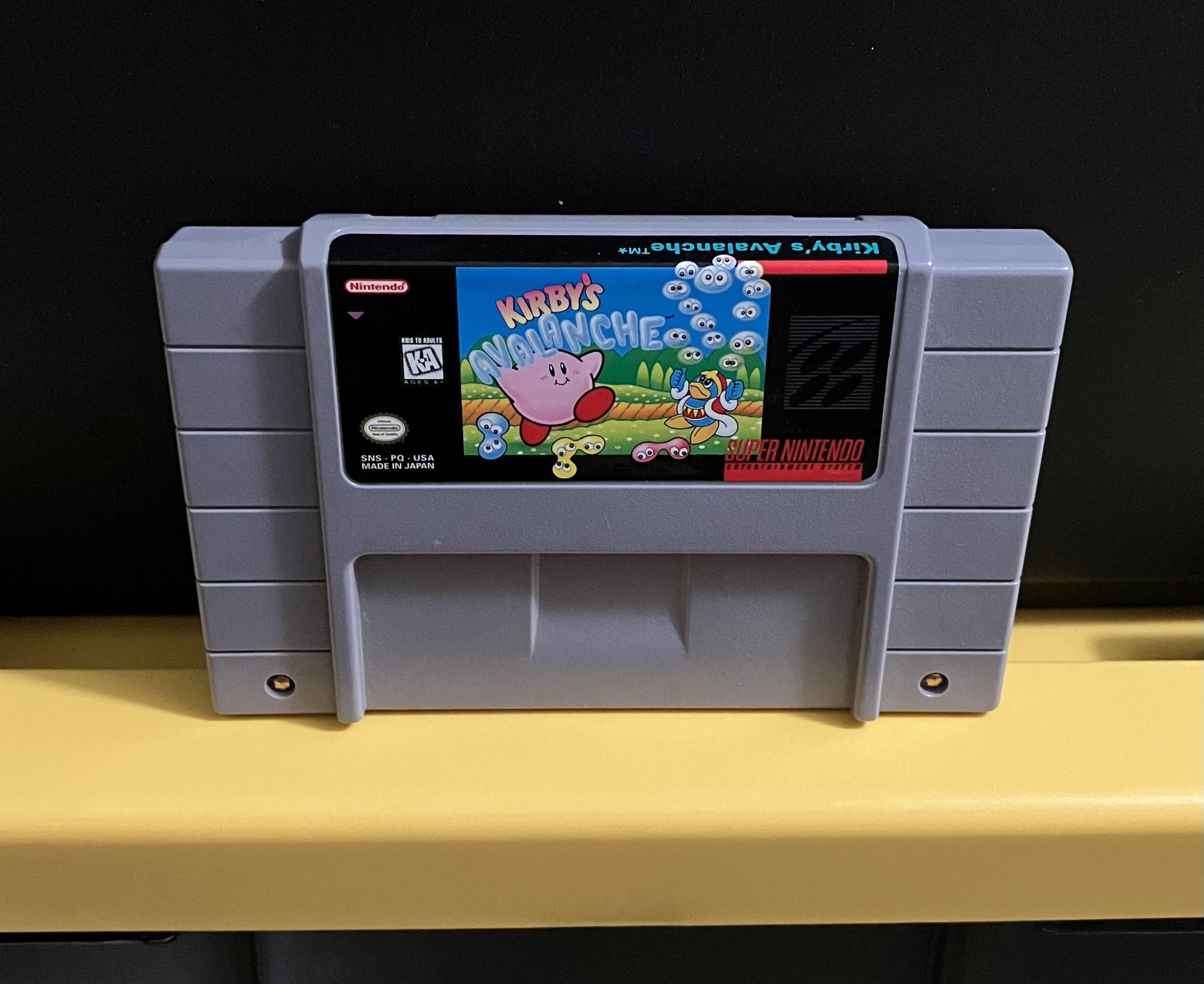 Kirby’s Avalanche for Super Nintendo SNES console system game Cartridge Kirby Kirbys
