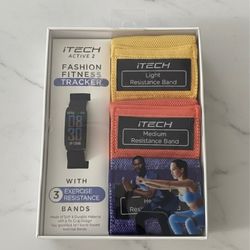 iTECH Active 2 Fitness Tracker + 3 Resistance Bands – Brand New