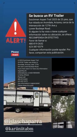 STOLEN RV/ travel trailer